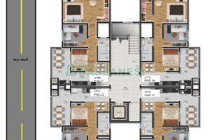 Apartamento com 52m², 2 dormitórios, 1 vaga, no bairro Planalto em Caxias do Sul para Comprar