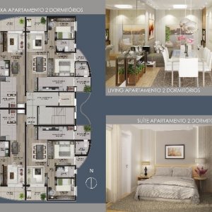 Apartamento com 77m², 2 dormitórios, 1 vaga, no bairro Centro em Caxias do Sul para Comprar