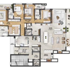 Apartamento com 279m², 4 dormitórios, 4 vagas, no bairro Centro em Caxias do Sul para Comprar