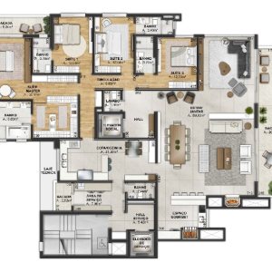 Apartamento com 279m², 4 dormitórios, 4 vagas, no bairro Centro em Caxias do Sul para Comprar