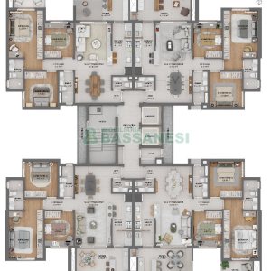 Apartamento com 106m², 3 dormitórios, 2 vagas, no bairro Panazzolo em Caxias do Sul para Comprar