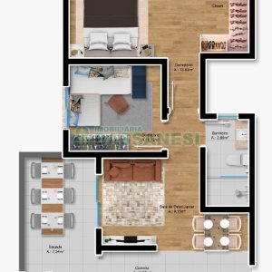 Apartamento com 52m², 2 dormitórios, 1 vaga, no bairro Vale Verde em Caxias do Sul para Comprar
