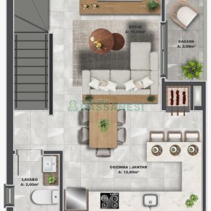 Sobrado com 114m², 2 dormitórios, 1 vaga, no bairro São Virgílio em Caxias do Sul para Comprar