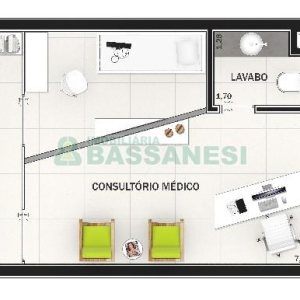 Sala com 34m², 1 vaga, no bairro Exposição em Caxias do Sul para Alugar ou Comprar