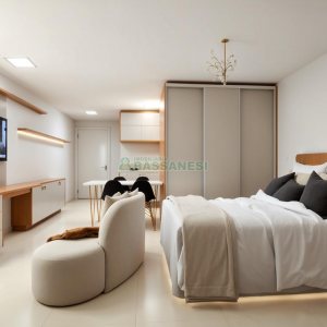 Kitinete Mobiliado com 35m², 1 dormitório, 1 vaga, no bairro São Pelegrino em Caxias do Sul para Alugar
