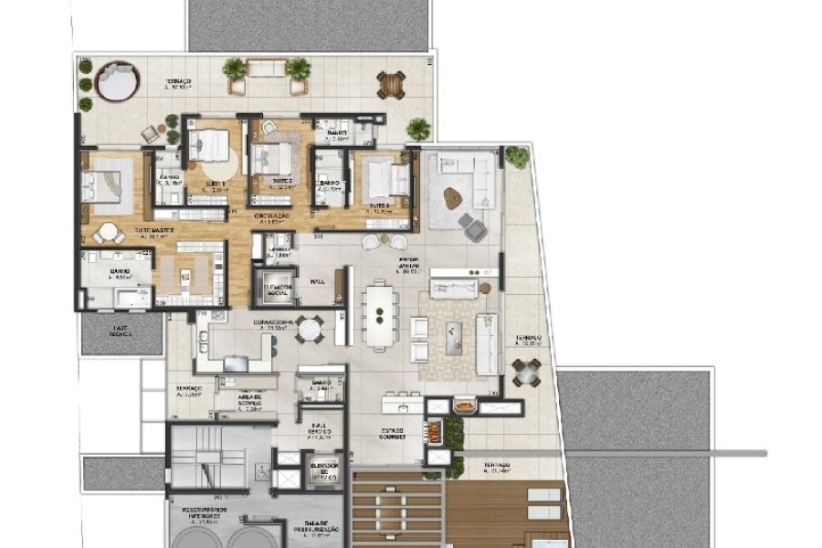 Apartamento com 279m², 4 dormitórios, 4 vagas, no bairro Centro em Caxias do Sul para Comprar