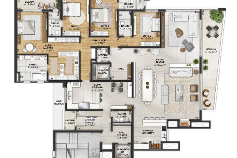 Apartamento com 279m², 4 dormitórios, 4 vagas, no bairro Centro em Caxias do Sul para Comprar