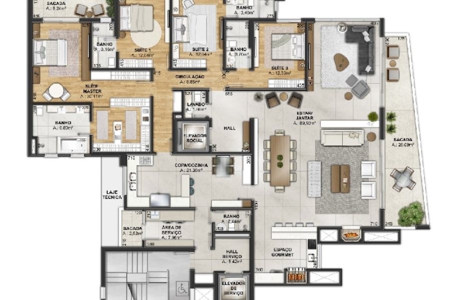 Apartamento com 279m², 4 dormitórios, 4 vagas, no bairro Centro em Caxias do Sul para Comprar