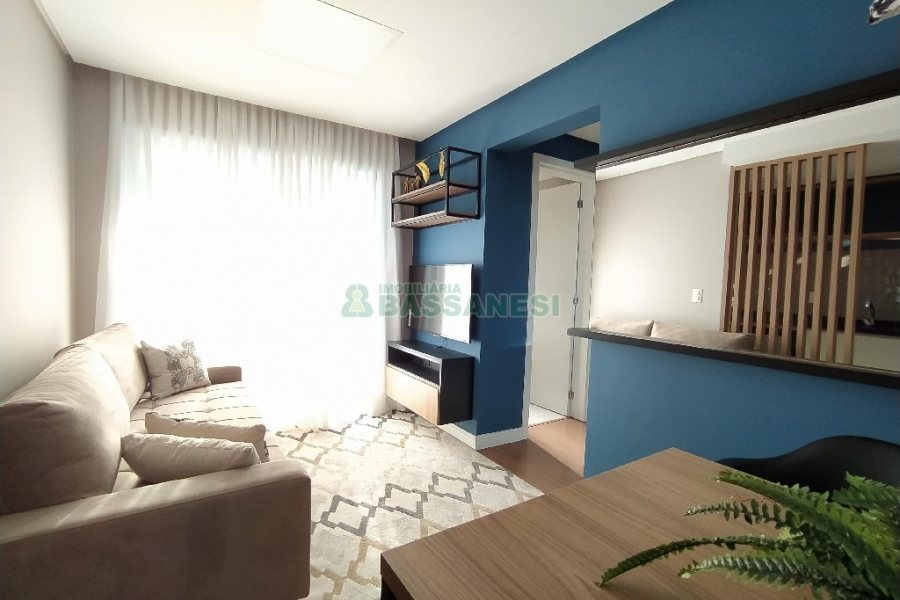 Apto Mobiliado com 41m², 1 dormitório, 1 vaga, no bairro Lourdes em Caxias do Sul para Alugar
