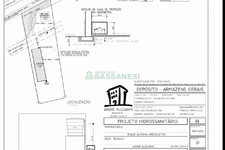 Pavilhão com 3000m², no bairro Forqueta em Caxias do Sul para Alugar