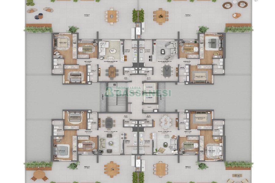 Apartamento com 106m², 3 dormitórios, 2 vagas, no bairro Panazzolo em Caxias do Sul para Comprar