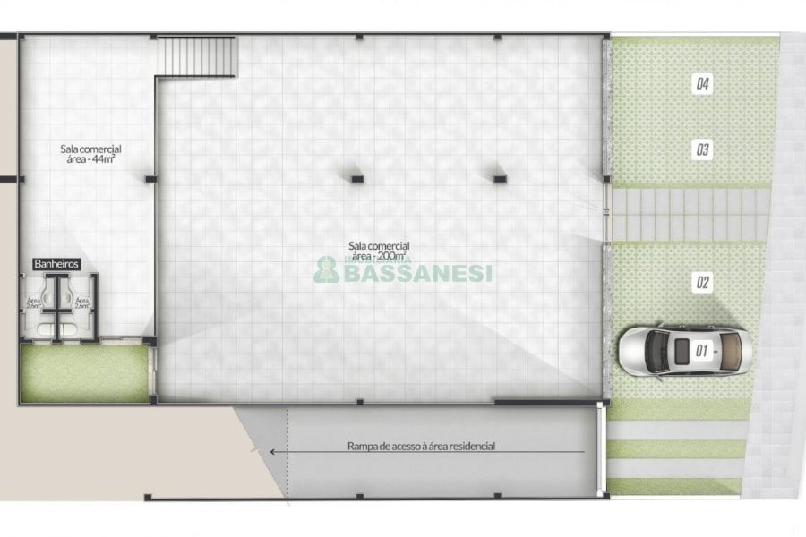 Loja com 312m², 4 vagas, no bairro Petrópolis em Caxias do Sul para Alugar ou Comprar