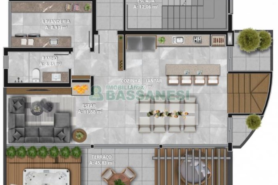 Apartamento com 267m², 2 dormitórios, 3 vagas, no bairro Jardim América em Caxias do Sul para Comprar