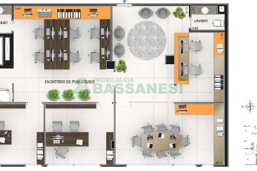 Sala com 34m², 1 vaga, no bairro Exposição em Caxias do Sul para Alugar ou Comprar