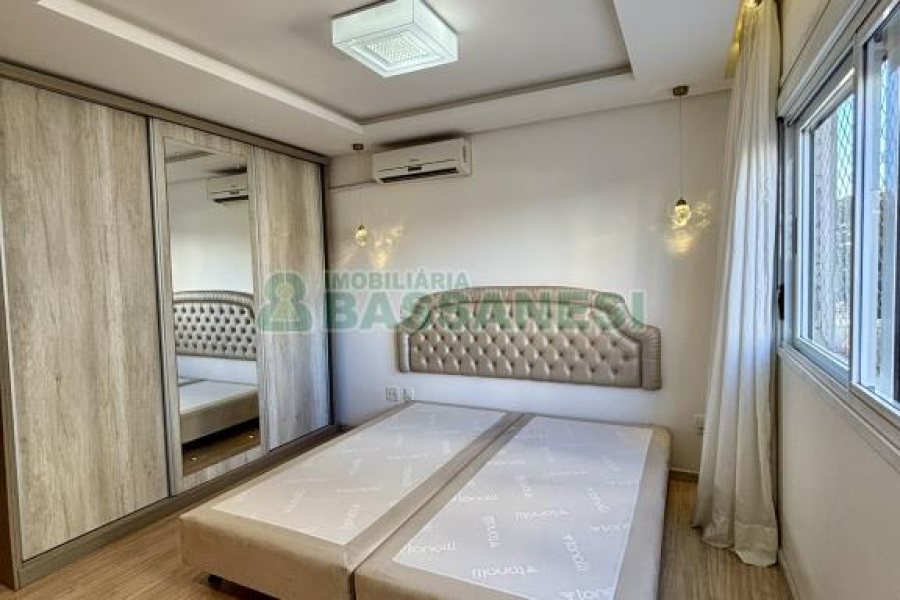 Apto Mobiliado com 114m², 3 dormitórios, 2 vagas, no bairro Madureira em Caxias do Sul para Alugar ou Comprar