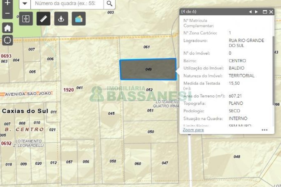 Terreno com 607m², no bairro Jardim América em Caxias do Sul para Comprar