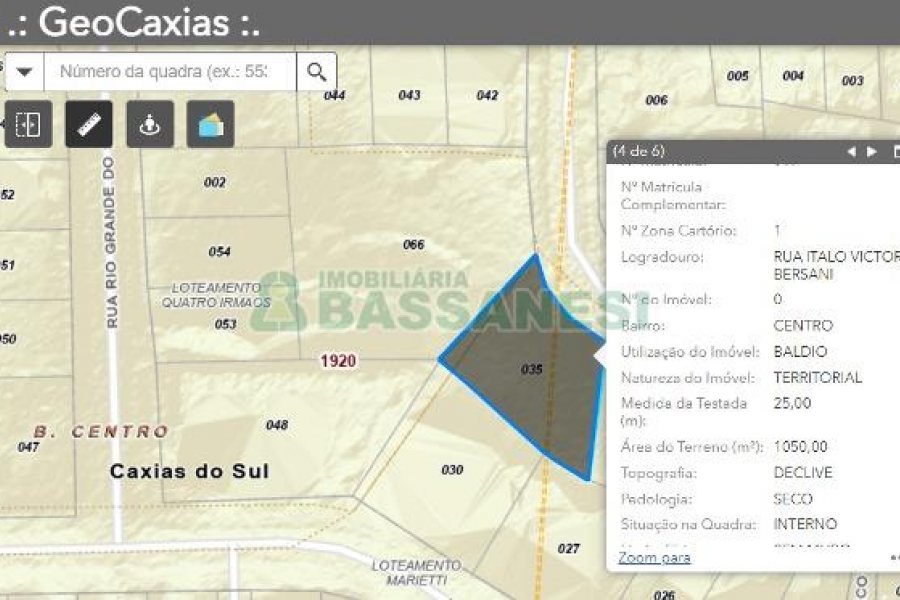 Terreno com 1050m², no bairro Jardim América em Caxias do Sul para Comprar
