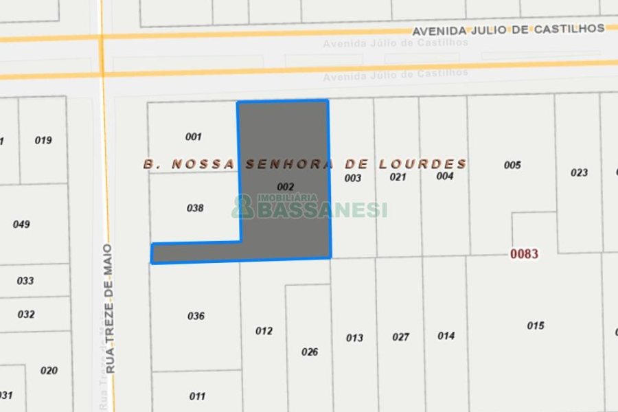 Terreno com 1100m², no bairro Nossa Senhora de Lourdes em Caxias do Sul para Comprar