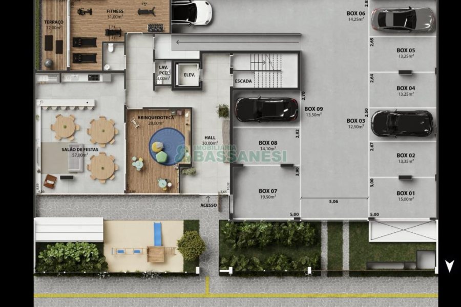 Apartamento com 128m², 3 dormitórios, 2 vagas, no bairro Exposição em Caxias do Sul para Comprar