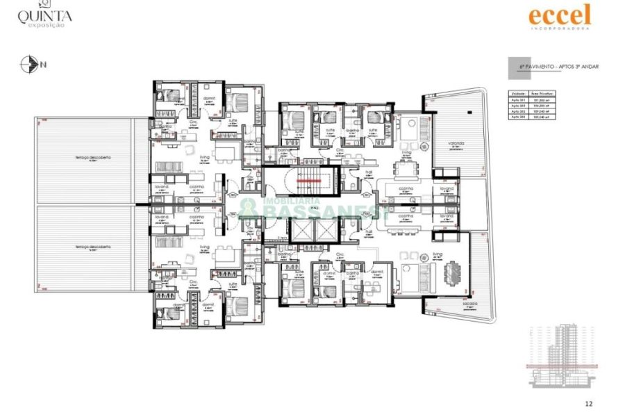 Apartamento, 3 dormitórios, 2 vagas, no bairro Exposição em Caxias do Sul para Comprar