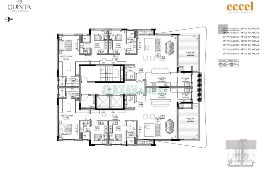 Apartamento, 3 dormitórios, 2 vagas, no bairro Exposição em Caxias do Sul para Comprar