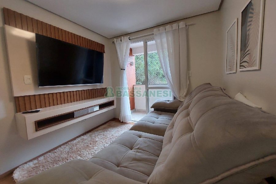 Apto Mobiliado com 64m², 2 dormitórios, 1 vaga, no bairro Vinhedos em Caxias do Sul para Alugar