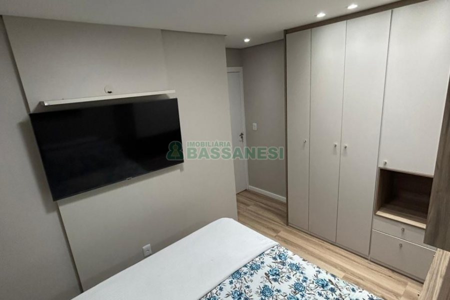 Apartamento com 54m², 2 dormitórios, 1 vaga, no bairro Desvio Rizzo em Caxias do Sul para Alugar