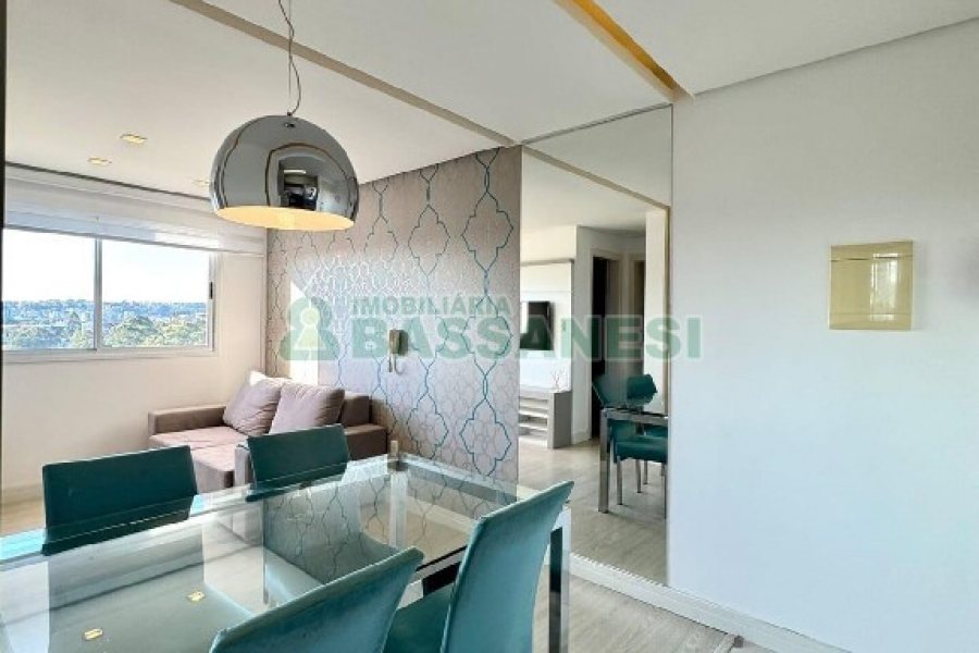 Apto Mobiliado com 47m², 2 dormitórios, 1 vaga, no bairro Desvio Rizzo em Caxias do Sul para Alugar