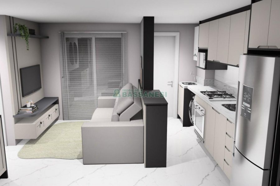 Apto Mobiliado com 514m², 2 dormitórios, 1 vaga, no bairro São Leopoldo em Caxias do Sul para Alugar