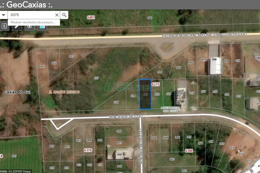 Terreno com 360m², no bairro Monte Bérico em Caxias do Sul para Comprar